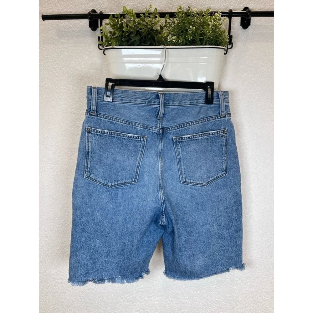 Madewell High-Rise Long Denim Shorts in Brightwater Wash size 29